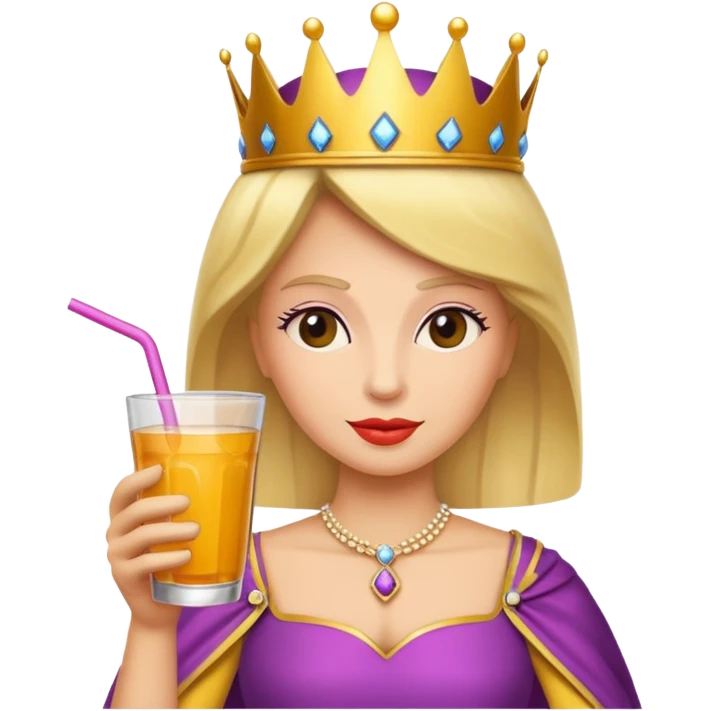 queen with drink emoji