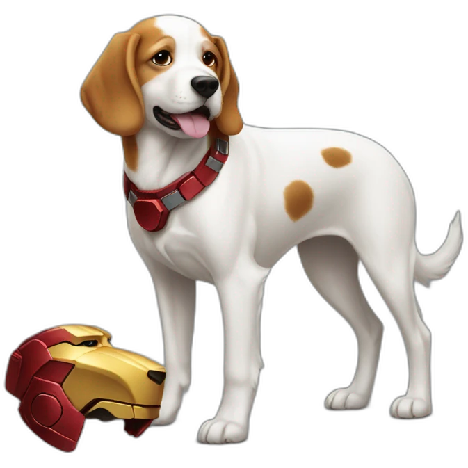 Dog with Ironman sure emoji