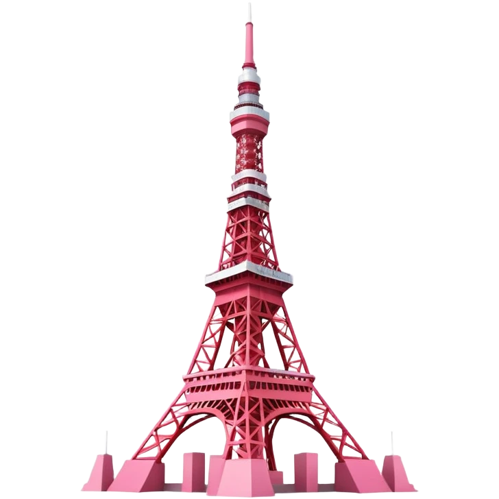 Tokyo tower  in pink  emoji