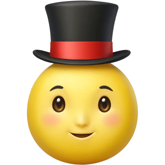 A bright lemon wearing a tiny top hat tilted to the side.






























 emoji