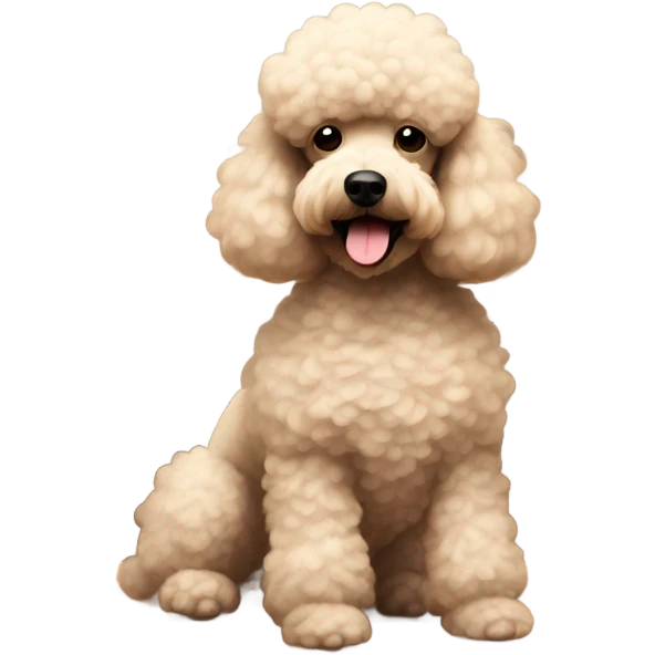 Poodle in sauna room  emoji