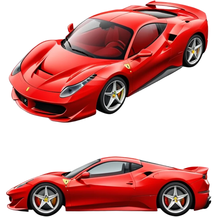 red Ferrari sports car emoji
