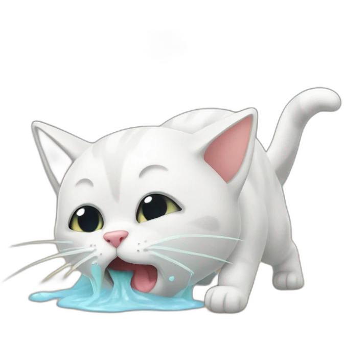 Cat vomiting emoji