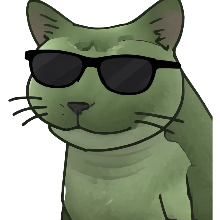 Cat with sunglasses emoji