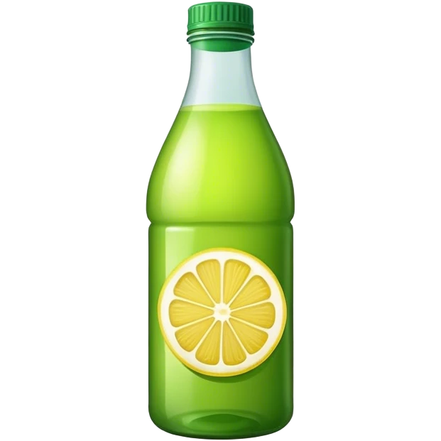 Bottle juice green lemon emoji