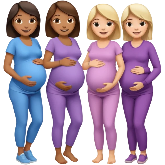 a group of Pregnant women  emoji