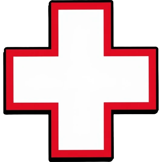 Cruz Roja (Red Cross) humanitarian organization symbol emoji