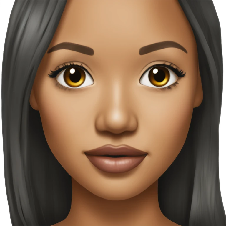 Hyper Realistic beautiful Karrueche Tran photo  emoji