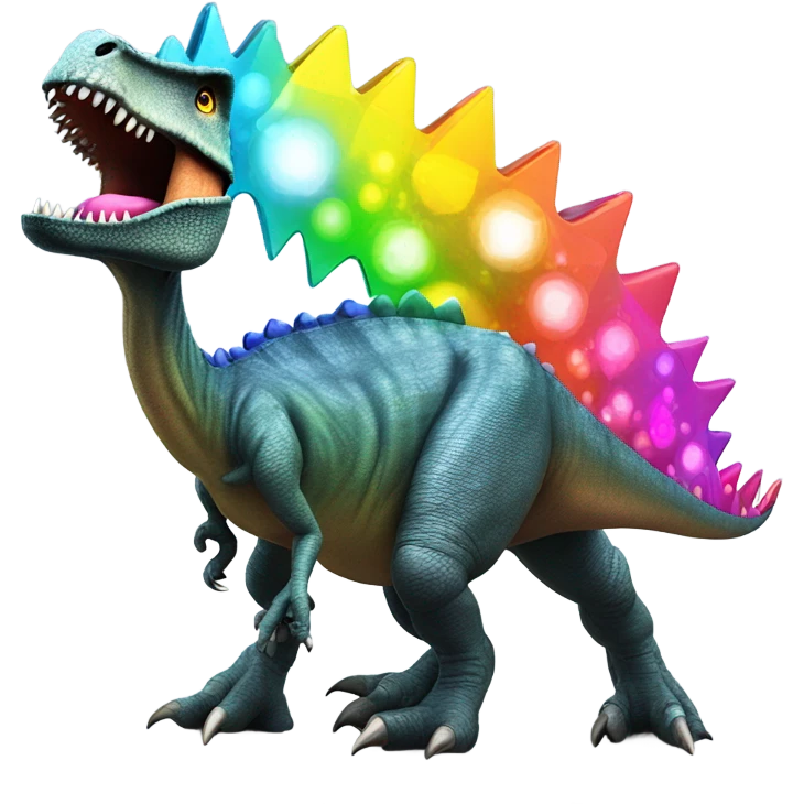 Dinosaur with disco ball emoji
