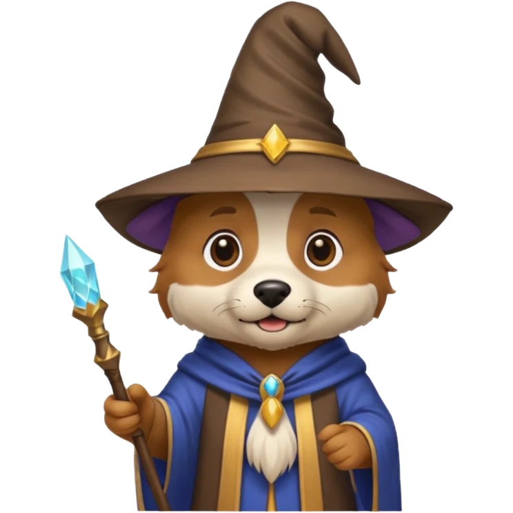 Dog wizard emoji
