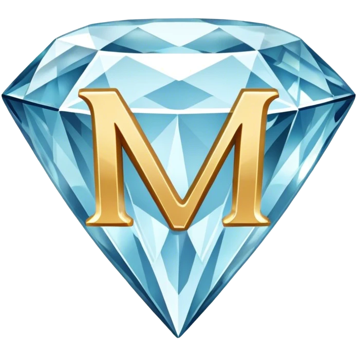 diamond with M on it emoji