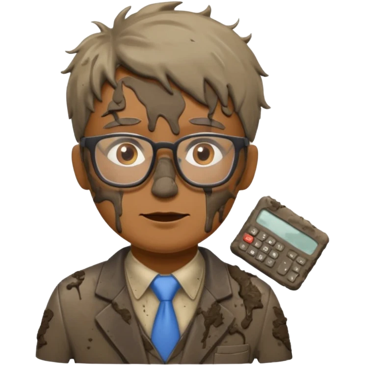 accountant covered in shit emoji