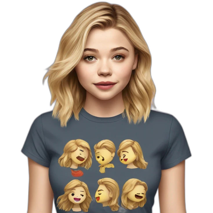 chloë grace moretz wearing tee emoji