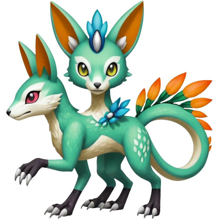 Meloetta-Vernid-Trico-Fionbri-Sergal-Pokémon-Digimon-Fakémon-fusion-hybrid-creature emoji