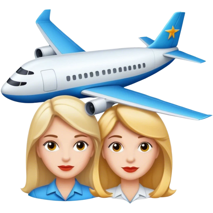 ella and i on an airplane that’s also a fan (she’s white) emoji