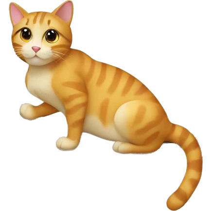 a cat sitting on a tree branch emoji