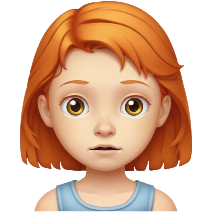 Ugly little ginger girl emoji