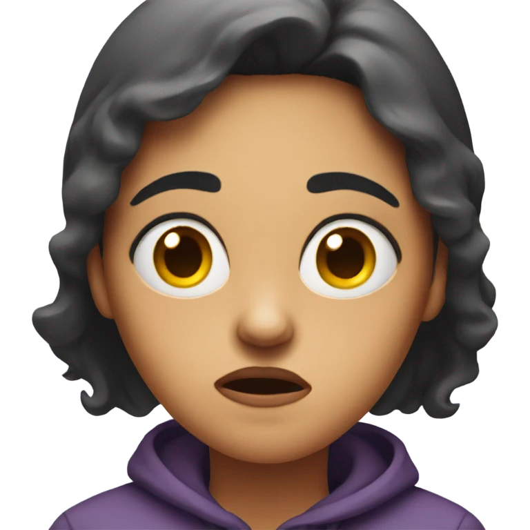 Scared looking woman  emoji