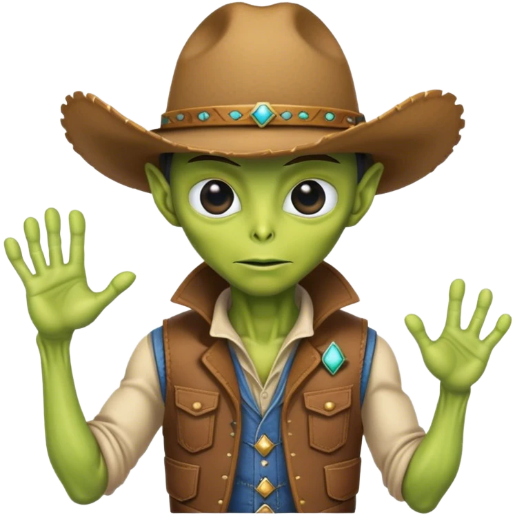 Alien cowboy emoji