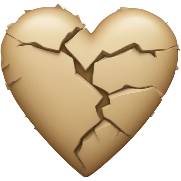 Broken beige heart emoji