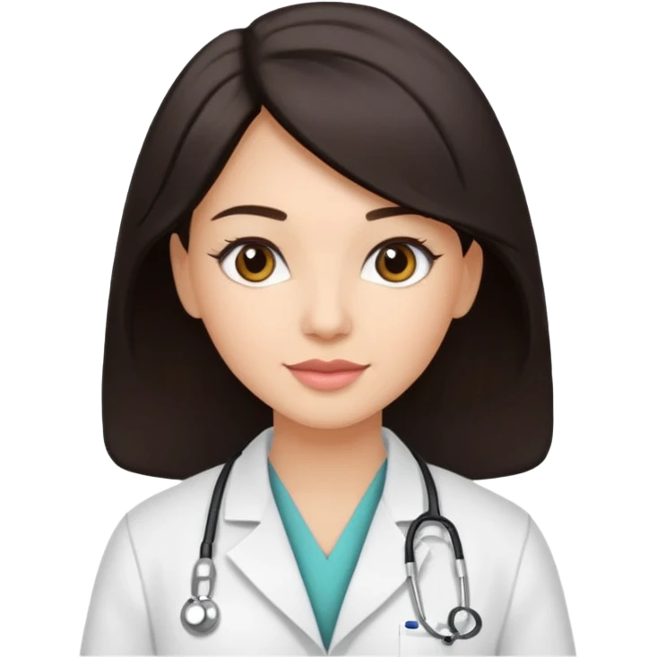 Врач косметолог темний цвет волос emoji