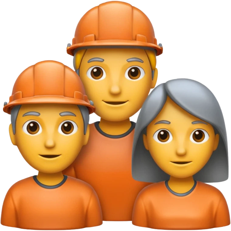 회색철로 만든 사람 3명 emoji