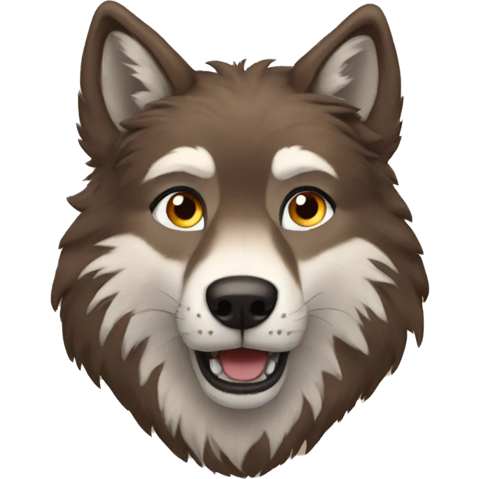 Balto wolf brown fur emoji