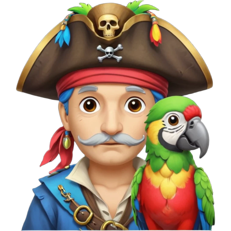 pirate and parrot emoji