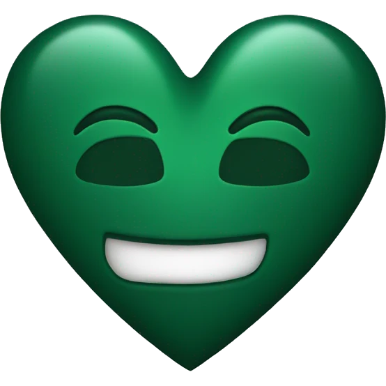 Dark green heart emoji