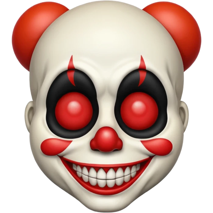 Make an image of a skull clown emoji
