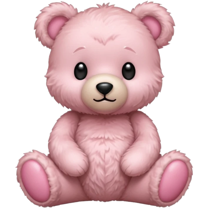 light pink adorable teddy bear emoji