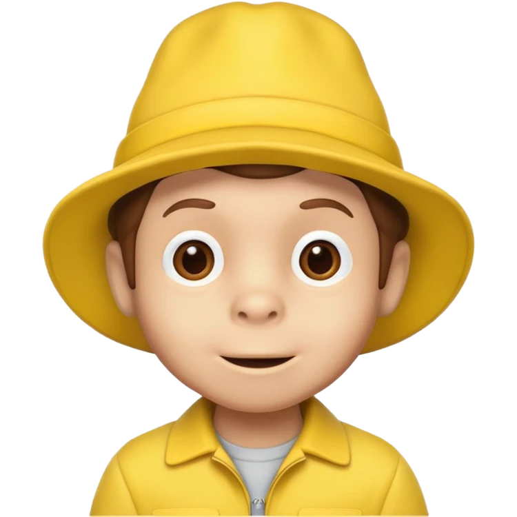 Curious George with yellow hat emoji