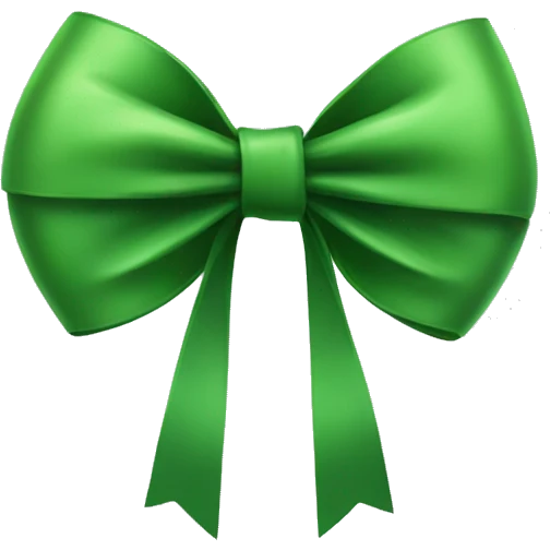 Green realistic bow emoji