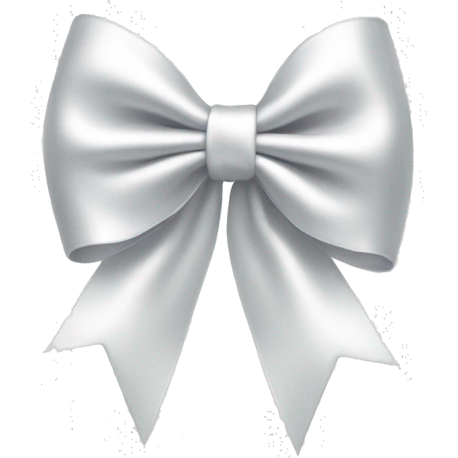 white satin bow emoji