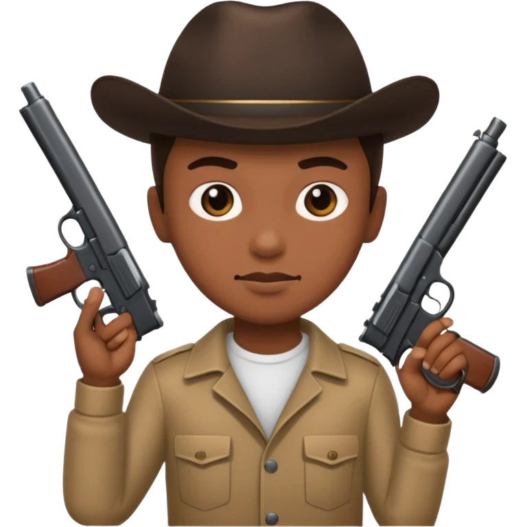 🥷holding a gun emoji