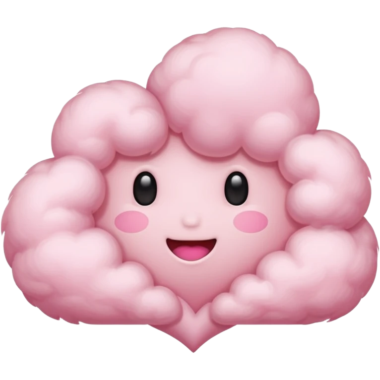 pink heart cloud no face  emoji