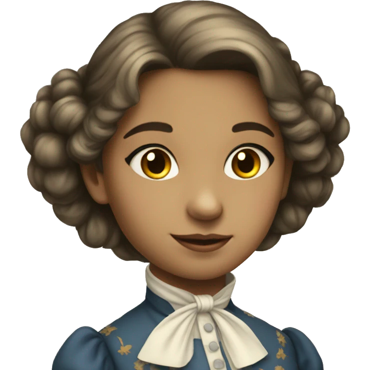 fair young girl in 19th century costume emoji