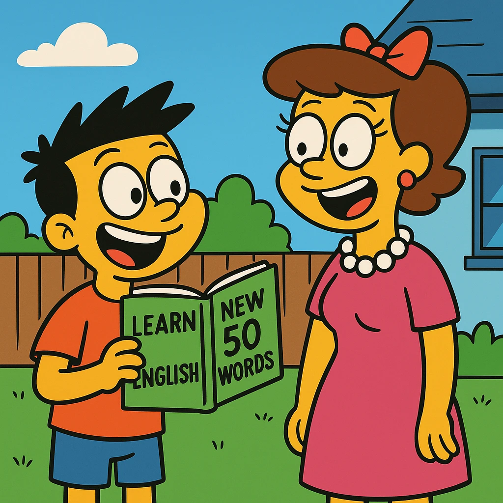 Learn new 50 English words emoji