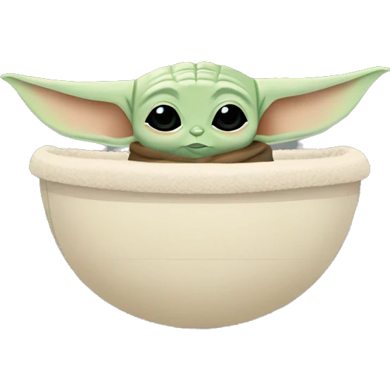 baby yoda mandalorian floating pod emoji