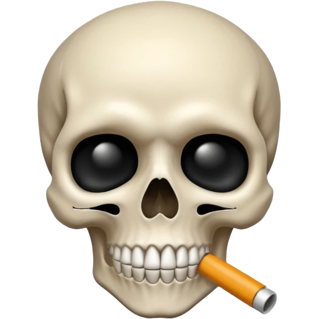 Skull saying shh emoji