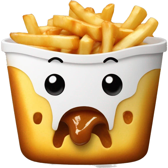 poutine qui mange une poutine emoji
