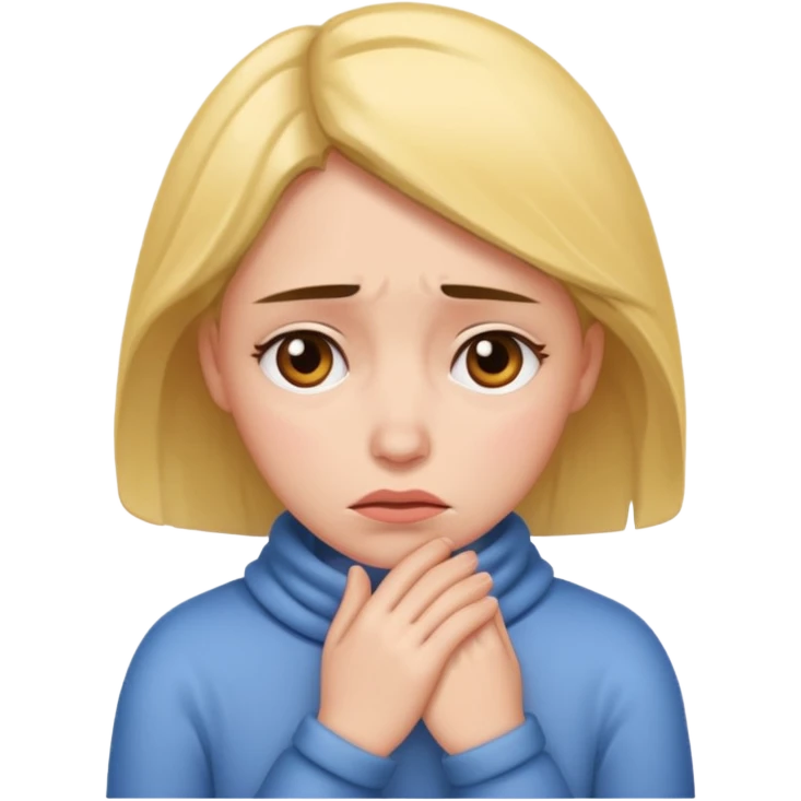 sad and single woman who is cold emoji