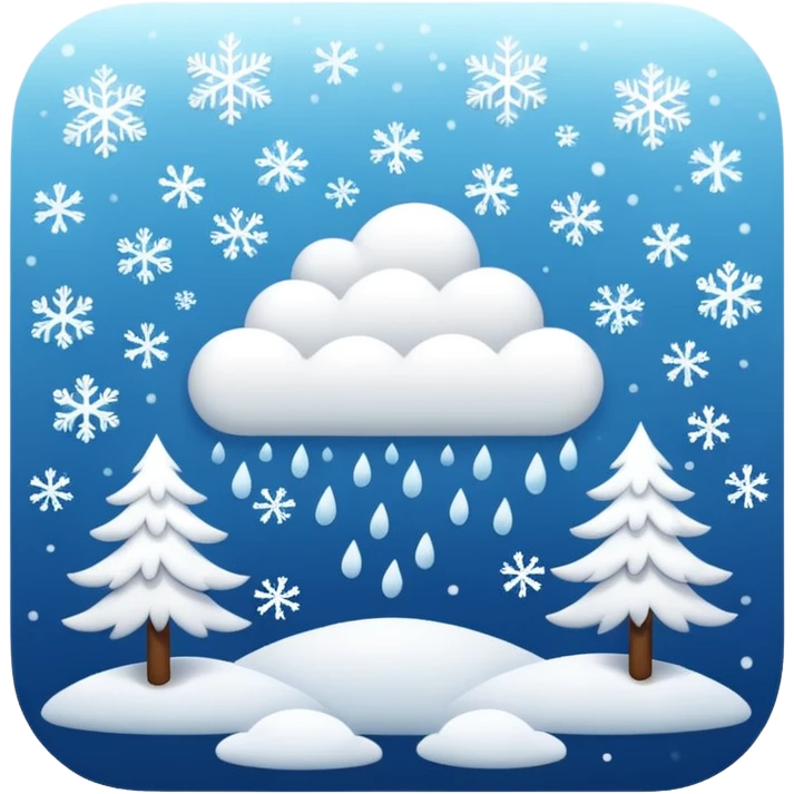 snow falling emoji