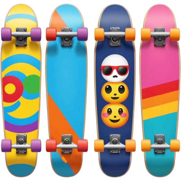 different skate versions emoji