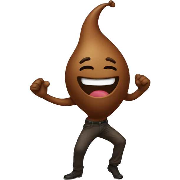 Dancing poop emoji