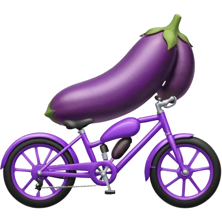 eggplant on a bike  emoji
