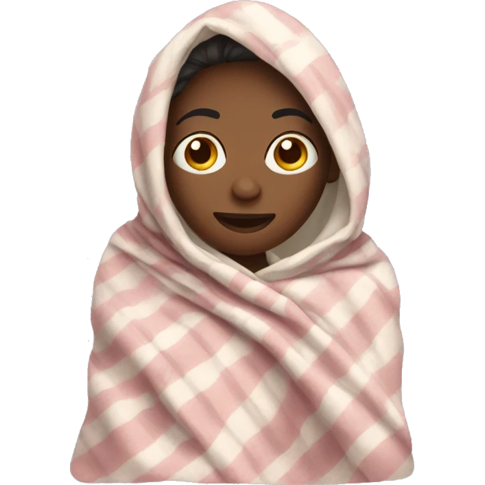 Girl wrapped in a blanket  emoji