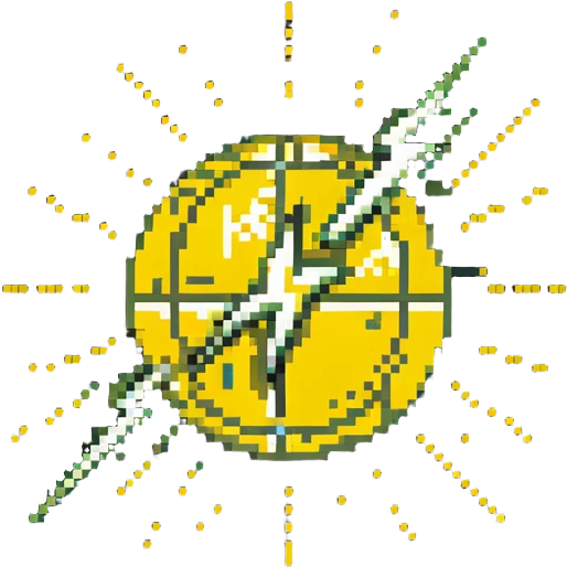 Glowing yellow orb with speed lines, color #eab308 with lighter glow, motion lines, lightning bolt symbol, dynamic energetic appearance emoji