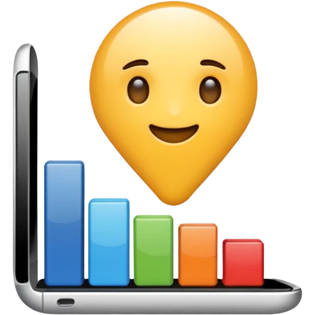 gráfico de ventas color blanco emoji