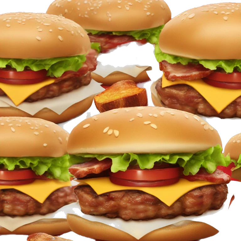 wendy's baconator burger double meat no tomatos emoji